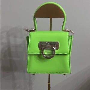 Salvatore Ferragamo Neon Green Mini Bag- NWOT